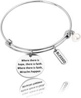 🌟 faith bracelet inspirational jewelry - where hope meets faith and miracles happen. perfect gift for women and girls. logo