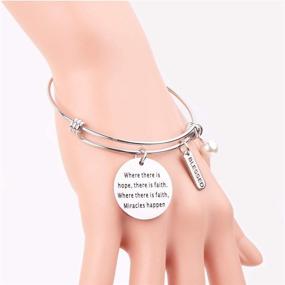 img 3 attached to 🌟 Faith Bracelet Inspirational Jewelry - Where Hope Meets Faith and Miracles Happen. Perfect Gift for Women and Girls.