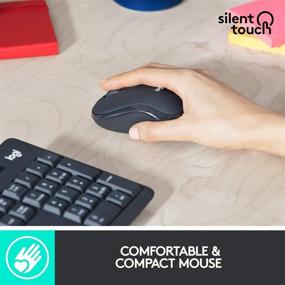 img 1 attached to 🖥️ Беспроводной комплект мышки и клавиатуры Logitech MK295 с технологией SilentTouch, полным набором цифровых клавиш, продвинутой оптической отслеживанием, бесперебойным беспроводным соединением и уменьшением шума на 90% - графит