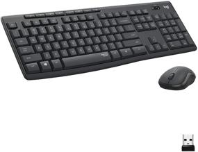 img 4 attached to 🖥️ Беспроводной комплект мышки и клавиатуры Logitech MK295 с технологией SilentTouch, полным набором цифровых клавиш, продвинутой оптической отслеживанием, бесперебойным беспроводным соединением и уменьшением шума на 90% - графит