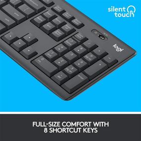 img 2 attached to 🖥️ Беспроводной комплект мышки и клавиатуры Logitech MK295 с технологией SilentTouch, полным набором цифровых клавиш, продвинутой оптической отслеживанием, бесперебойным беспроводным соединением и уменьшением шума на 90% - графит