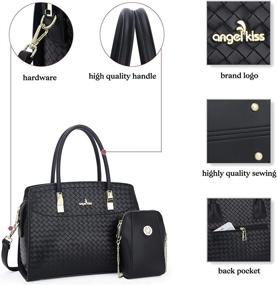 img 1 attached to 👜 Women's Leather Crossbody Handbags Shoulder Satchel Set with Wallets
