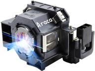 🔦 elplp41 replacement projector lamp with housing for epson h283a h284a emp-s5 ex70 emp-x5 ex30 ex21 powerlite s5 s6 77c - araca projector lamp bulb logo