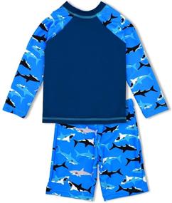 img 3 attached to 🩱 Boys' Sleeve Sunsuit Swimwear: Piece Swimsuits for Ultimate Comfort and Style