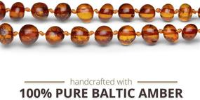 img 1 attached to 🌟 Certified Genuine Baltic Amber Bracelet - Beautifully Polished Baroque Adult Baltic Amber Bracelet, in Cognac Color, 7 Inches