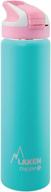 laken stainless insulated leakproof turquoise logo