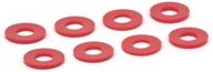 🔴 daystar red d-ring shackle washers set of 8 - bumper protection & rattle reduction, ku71074re, made in usa logo