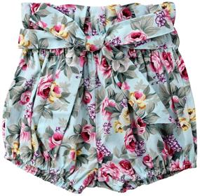 img 3 attached to Top-rated Toddler Girls' Cotton Shorts Bloomers with Bowknot - Set of 3 Solid Color Options