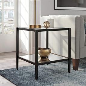 img 4 attached to 🧿 Henn & Hart Side Table with Blackened Bronze Finish, Black, 22-inch Height x 20-inch Length x 20-inch Width