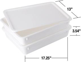 img 3 attached to 🍕 Stackable Commercial Quality Pizza Dough Proofing Trays with Covers - Set of 2 (17.25 x 13 Inches)