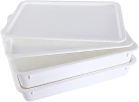 img 4 attached to 🍕 Stackable Commercial Quality Pizza Dough Proofing Trays with Covers - Set of 2 (17.25 x 13 Inches)