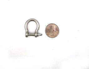 img 1 attached to 🔗 JY-MARINE Stainless Steel Screw Pin Anchor Shackle - 5mm Bow Shackle Load Clamp for Chains, Wire Rope, and Paracord