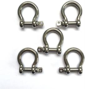 img 4 attached to 🔗 JY-MARINE Stainless Steel Screw Pin Anchor Shackle - 5mm Bow Shackle Load Clamp for Chains, Wire Rope, and Paracord
