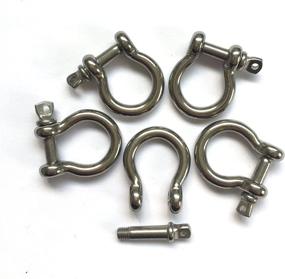 img 3 attached to 🔗 JY-MARINE Stainless Steel Screw Pin Anchor Shackle - 5mm Bow Shackle Load Clamp for Chains, Wire Rope, and Paracord