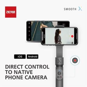 img 3 attached to 📷 Zhiyun Smooth X 2-Axis Extendable Smartphone Gimbal Stabilizer for iPhone 11 Pro Max XS Max Xr X 8 Plus 246g – Foldable & Extendable Grip Design | New 'ZY CAMI' APP Gesture Control (Grey)