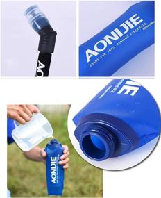 img 1 attached to 🏞️ AONIJIE Pack 2 TPU Soft Hydration Water Bottle: Collapsible Flask for Marathon Running, Hiking, Cycling – BPA-Free & Convenient for Hydration Vests