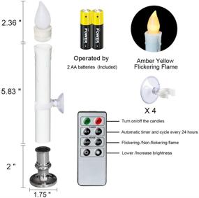 img 3 attached to Wondise Flameless Window Candles With Remote And Timer