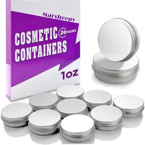 img 4 attached to 🔒 30 ml (1 oz) Pack of 24 Silver Aluminum Round Lip Balm Tin Storage Jars with Screw Cap - Ideal for Lip Balm, Cosmetics, and Candles