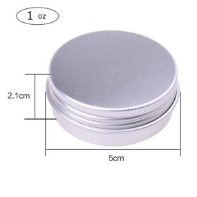 img 3 attached to 🔒 30 ml (1 oz) Pack of 24 Silver Aluminum Round Lip Balm Tin Storage Jars with Screw Cap - Ideal for Lip Balm, Cosmetics, and Candles