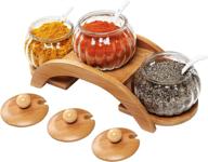 ceramic condiment serving spoons: organized display for delightful dining logo