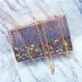 img 2 attached to Jevenis Transparent Sequins Cross Body Multicoloured