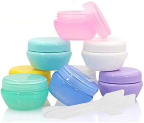 img 4 attached to 💼 Convenient Travel Containers for Cosmetic, Makeup, Body, Hand Cream, and Toiletries - Available in Pink, Green, Blue, White, Yellow, and Purple