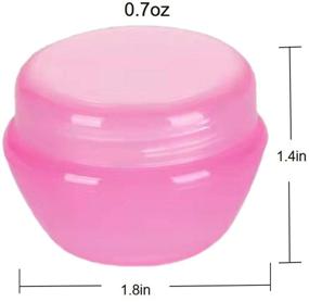 img 2 attached to 💼 Convenient Travel Containers for Cosmetic, Makeup, Body, Hand Cream, and Toiletries - Available in Pink, Green, Blue, White, Yellow, and Purple