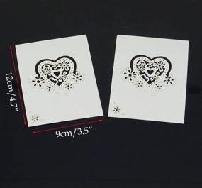 img 1 attached to 💖 yueton Pack of 50 Heart-Shaped Hollow Wedding Table Number Cards for Elegant Wedding Party Decoration