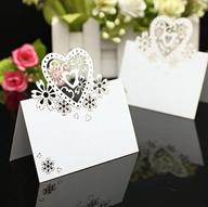 💖 yueton pack of 50 heart-shaped hollow wedding table number cards for elegant wedding party decoration logo