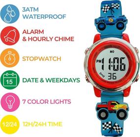 img 1 attached to Kids Digital First Watch Waterproof Girls' Watches