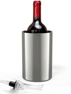 🍾 full fit able wine chiller bucket - stylish stainless steel wine and champagne cooler - double walled insulated wine & champagne bucket for 750ml - with gift box logo