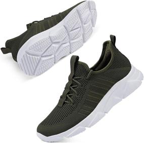 img 4 attached to 👟 SCICNCN Women's Non Slip Lightweight Breathable Walking Shoes: Mesh Athletic Sneakers for Gym, Jogging, and Casual Running.