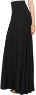 👗 women's stylish print/solid high waist flare long maxi skirt by lock and love logo