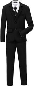 img 4 attached to YuanLu Boys Tuxedo Set for Kids Toddler Boy Formal Suits - No Tail