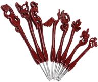 🧶 набор для вязания крючком coopay animals - алюминиевые крючки, 7.4'' иглы для вязания - эргономичный набор крючков для вязания из пряжи - премиум вязальные материалы логотип