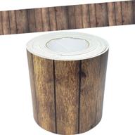 🎒 enhance your learning environment with teacher created resources dark wood straight rolled border trim - 50ft logo