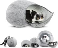 🐱 amj k·1 cat cave bed indoor: foldable pet tunnel tube beds for fun-loving dogs & cats logo