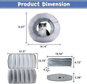 img 2 attached to 🐱 AMJ K·1 Cat Cave Bed Indoor: Foldable Pet Tunnel Tube Beds for Fun-Loving Dogs & Cats