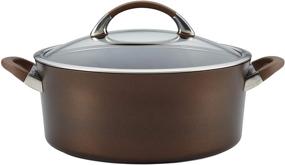 img 4 attached to 🍳 Circulon Symmetry Hard Anodized Nonstick Casserole Dish - 7 Quart, Chocolate: Premium Dutch Oven with Lid for Effortless Cooking