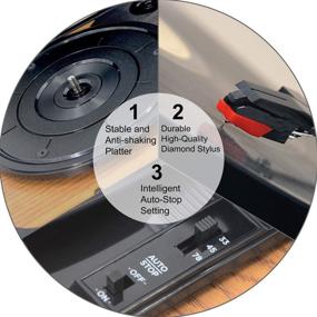 img 1 attached to USB Bluetooth Record Player With Stereo Speakers