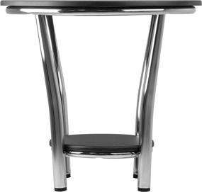 img 3 attached to 🌑 Maya Occasional Table by Winsome Wood in Black/Metal Finish