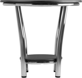 img 1 attached to 🌑 Maya Occasional Table by Winsome Wood in Black/Metal Finish