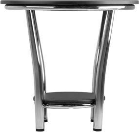 img 2 attached to 🌑 Maya Occasional Table by Winsome Wood in Black/Metal Finish