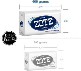 img 1 attached to 🧼 Zote Laundry Soap Bar: Stain Remover Detergent for Clothes, Catfish Bait, Travel-Size Super Washing Jabon Para Lavar Ropa (400g) - Pack of 2