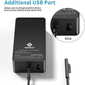 img 2 attached to ⚡ 127W 15V 8A AC Power Supply Adapter for Microsoft Surface Pro X 7 6 5 4 3, Surface Book 3 2 1, Surface Laptop 4 3 2 1, Surface Go - Includes 6ft Power Cord