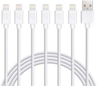 зарядное устройство atill для iphone 6-pack 3ft usb lightning cable: совместимо с iphone 13/12/12pro/12promax/11/11pro/11pro max/xs/xs max/xr/x/8/8plus/7/7plus и другими моделями - быстрое и надежное решение для зарядки. логотип