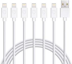 img 4 attached to Зарядное устройство Atill для iPhone 6-Pack 3FT USB Lightning Cable: Совместимо с iPhone 13/12/12Pro/12ProMax/11/11Pro/11Pro MAX/XS/XS MAX/XR/X/8/8Plus/7/7Plus и другими моделями - Быстрое и надежное решение для зарядки.