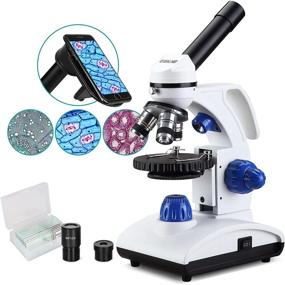 img 4 attached to 🔬 ESSLNB 1000X Student Microscope for Kids: LED Biological Light Microscope with Slides, Phone Adapter, and All-Metal Optical Glass Lenses