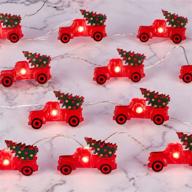 🎄 impress life christmas tree farmhouse truck string lights: 10ft, 30 leds, remote control, fairy lights for party xmas tree decor, battery & usb plug-in powered логотип