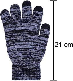 img 3 attached to Cooraby Winter Touchscreen Knitted Stretch Men's Accessories and Gloves & Mittens